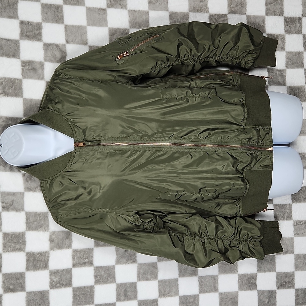 Steve Madden bomber jacket women's medium army green M